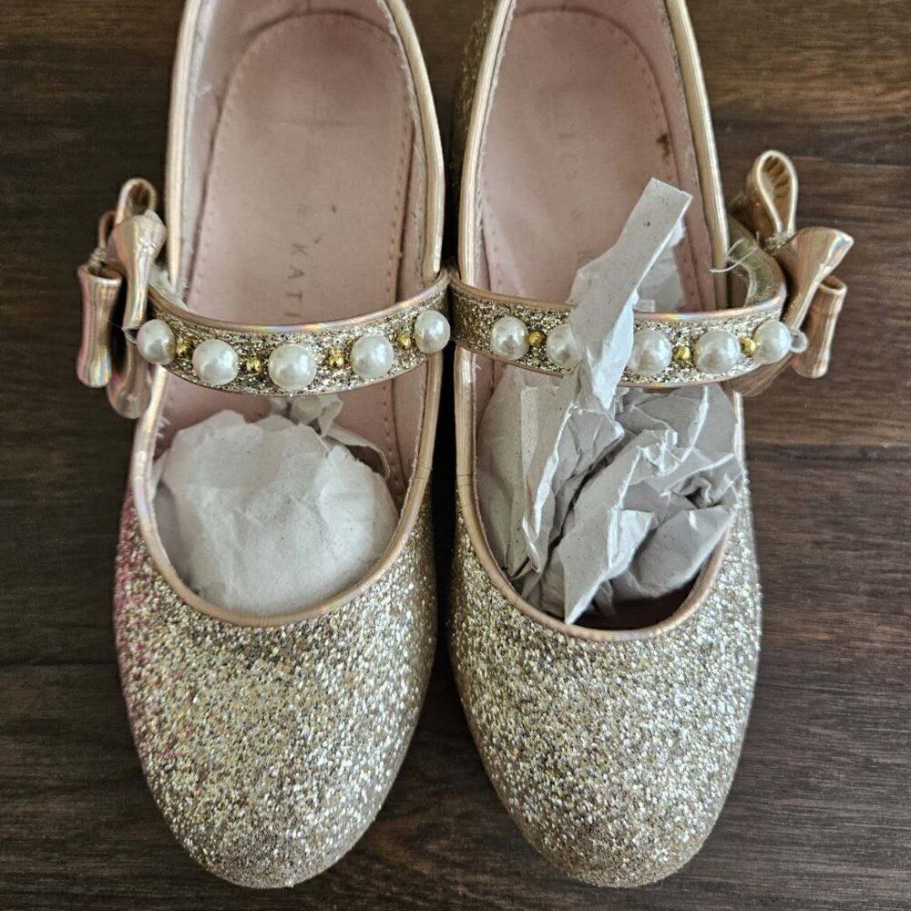 kelly katie girl dress heels size 1 Gold/PU